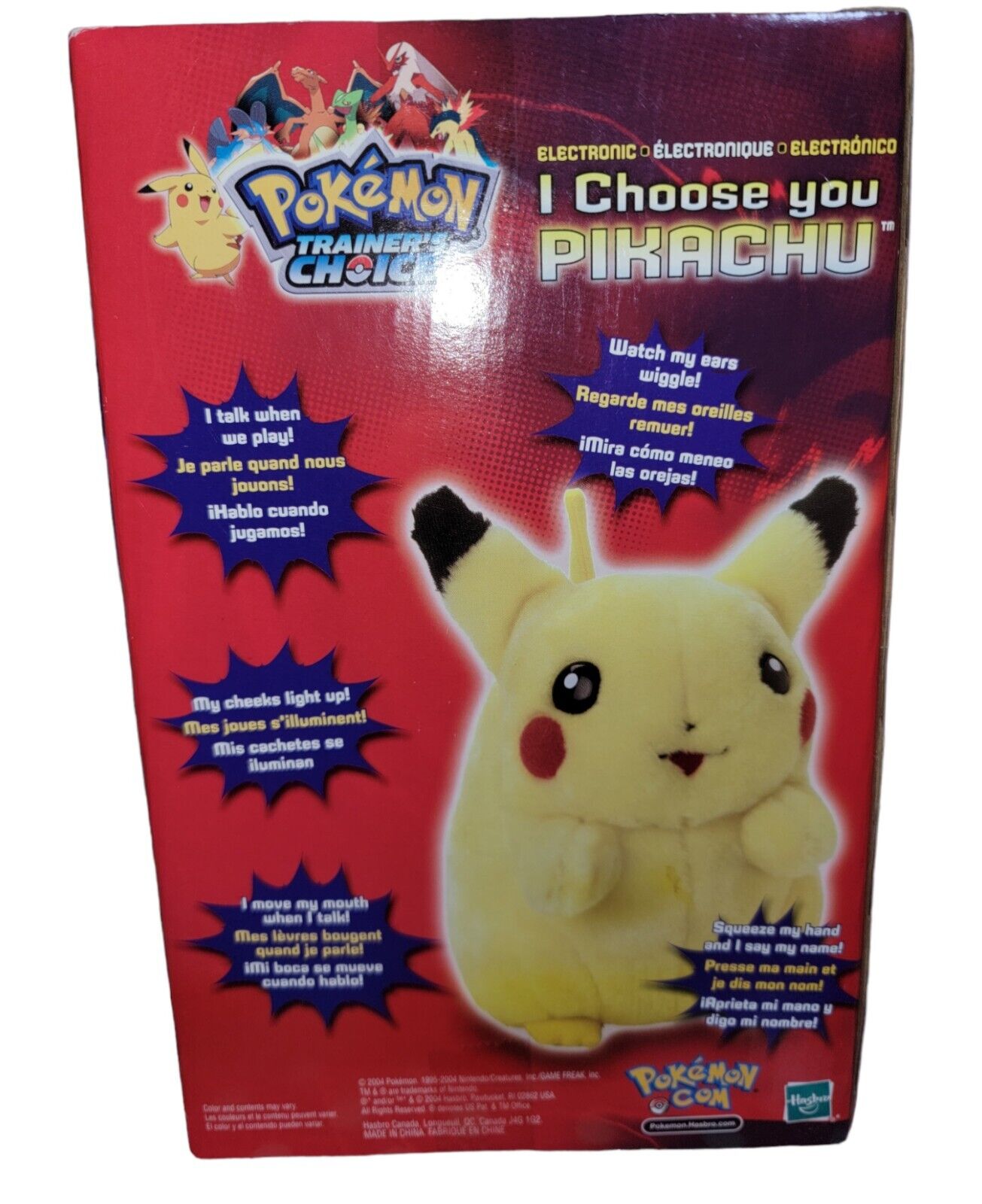 Hasbro pokemon electronic i store choose you pikachu plush